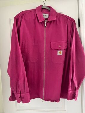 Carhartt Magenta Zip-Front Work Jacket